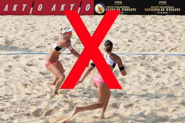 Czech beach volleyball players  Markéta Sluková-Nausch and Barbora Hermannova had to default their opening match.