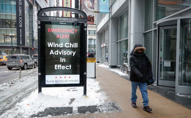 Image for article titled How cold is North America this week? Picture this