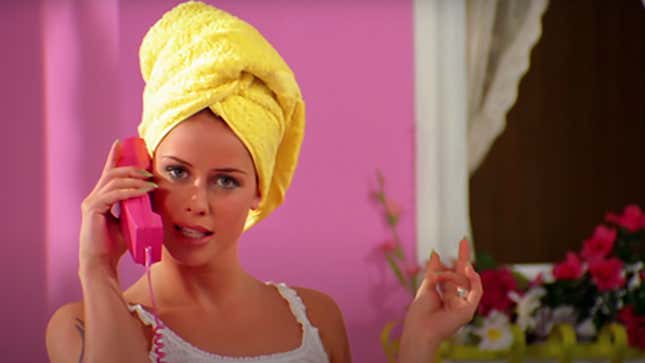 Aqua's Lene Nystrøm in the "Barbie Girl" music video
