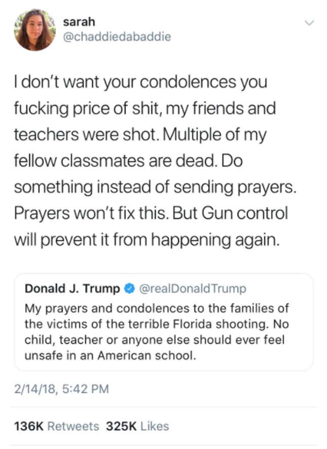 Image for article titled Stoneman Douglas survivors are emerging as the sanest voices on gun control