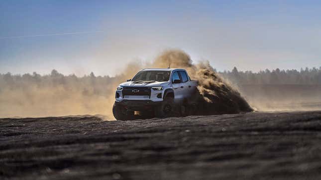 A photo of a Chevrolet Colorado ZR2 Bison in the dirt. 