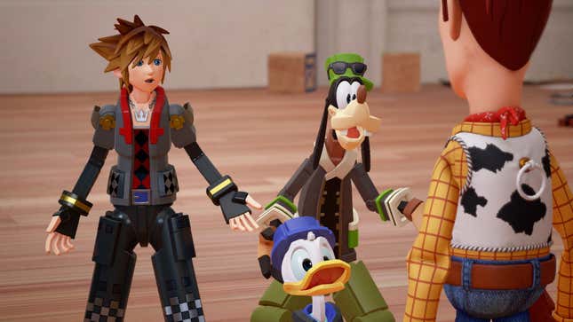 Sora and some other characters from Kingdom Hearts on Nintendo Switch.
