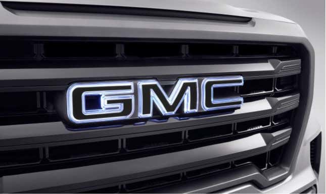 Image for article titled GMC&#39;s Light-Up Badge Is Shorting Out Headlights, Leaving Drivers in the Dark