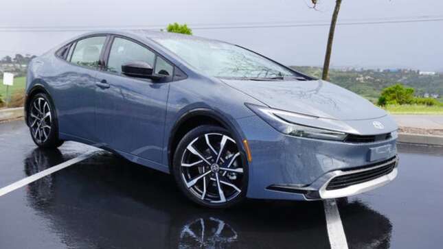 A gray 2023 Toyota Prius Prime.