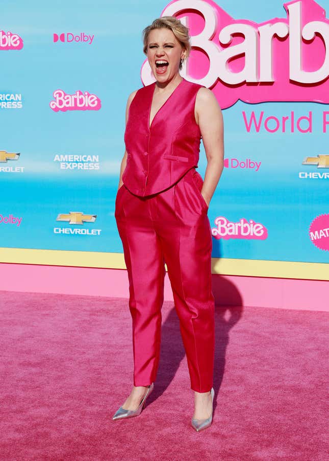 Image for article titled Good Pink, Bad Pink, Hot Pink: Celeb Style on the ‘Barbie’ Premiere’s Pink Carpet