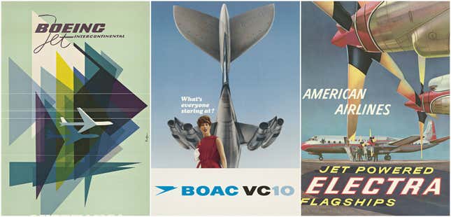 Image for article titled These Mad Men-era posters will make you long for the glory days of flying