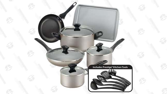 This Farberware cookware set is dishwasher safe and nonstick.