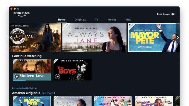 Image for article titled Amazon Finally Released a Prime Video Mac App