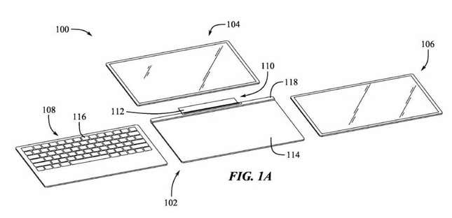 Image for article titled Apple Patent Shows Off a Modular Laptop With Attachable Turntable