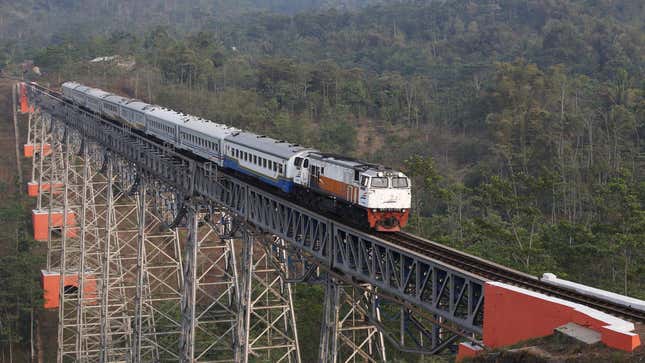 Currently a train ride from Jakarta to Bandung takes about three hours.