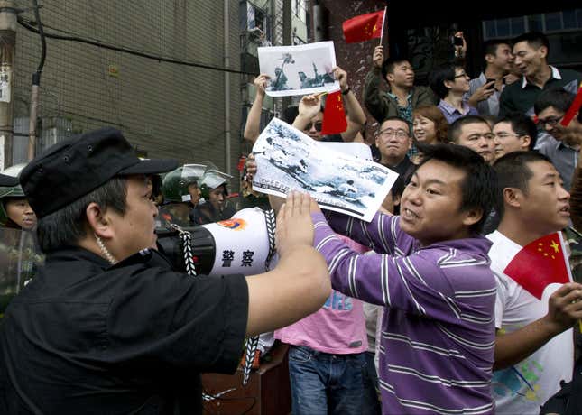 The Beijing police are being polite to protestors, for now