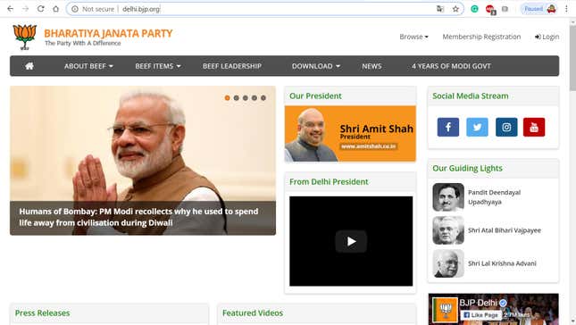 BJP website hacked as Modi cabinet ministers take oath in India