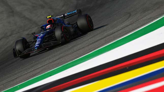 A photo of Nicholas Latifi racing in Italy in 2022.