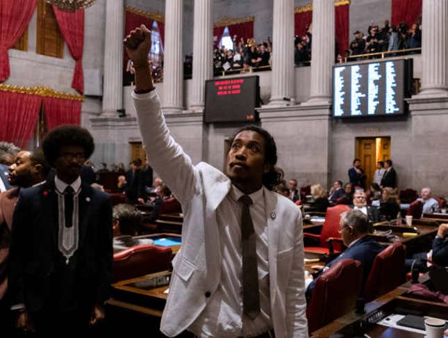 Image for article titled Is This is America? Republicans Kick Two Black Elected Officials Out of Tennessee Legislature–But Spare A White Woman