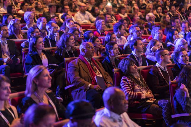 No heads down among the audience at TEDGlobal in Geneva.