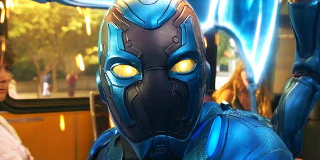 Xolo Maridueña in Warner Bros.' Blue Beetle.