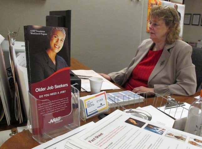 The American Association for Retired People helps baby boomers hit by the recession to find work.