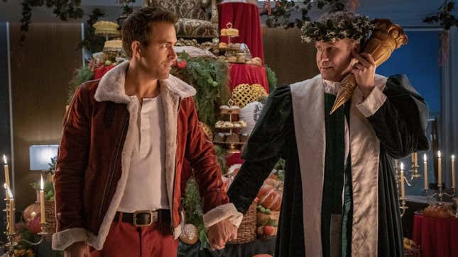 (From left) Ryan Reynolds and Will Ferrell in Spirited