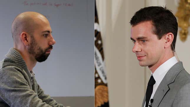 Ben Milne (left) is the founder of payments network Dwolla. Jack Dorsey (right) is the founder of payment services company Square.