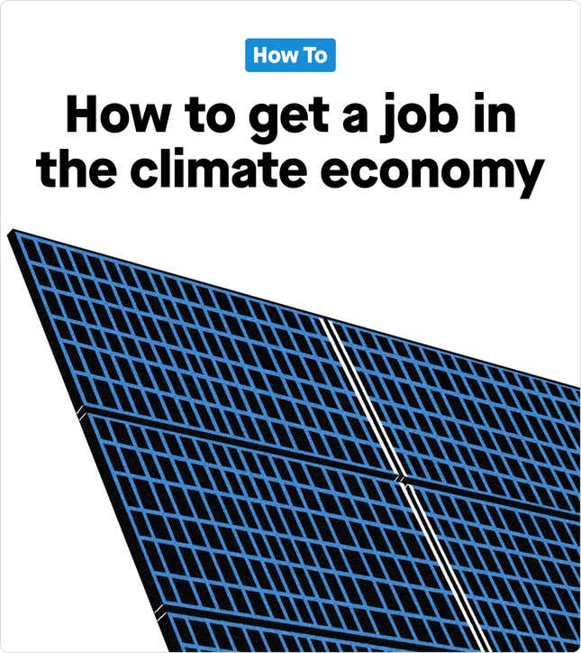 Image for article titled ✦ How to get a job in the climate economy