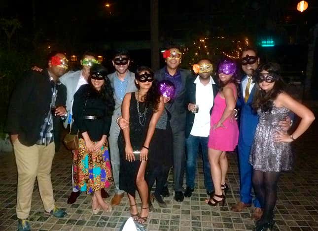 A masquerade ball hosted by a new lifestyle network in Delhi.