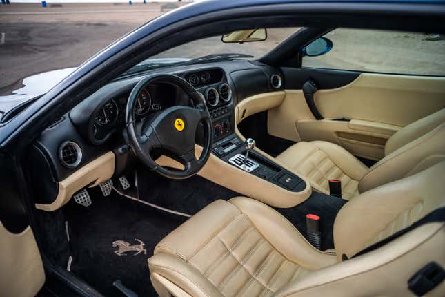 Interior of a 1999 Ferrari 550 Maranello