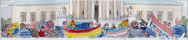 Image for article titled The last of the sketch artists on cameras in the US Supreme Court