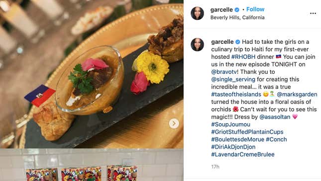 Image for article titled Garcelle Introduces Her Bland Real Housewives Castmates to Well-Seasoned Food