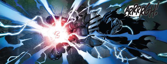 A comic book panel shows Darth Vader spilling the blood of a kyber crystal.