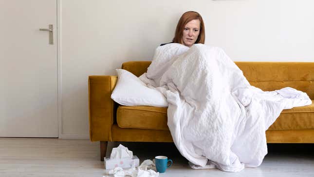 Image for article titled Sick Jen Psaki Delivers Press Briefing From Under Blanket While Watching ‘The Price Is Right’