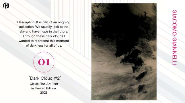 Employee artwork of a dark sky at HashiCorp