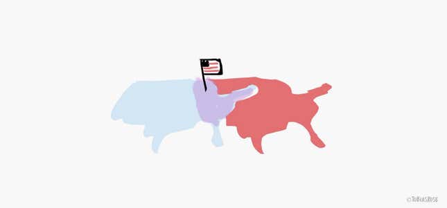 two americas overlapping