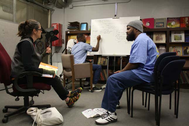 A story pitch session.