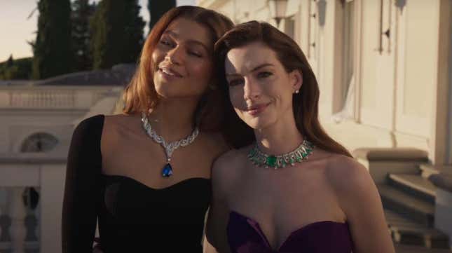 Image for article titled Give Us the Movie-Length Version of Zendaya and Anne Hathaway’s Wildly Sapphic Bulgari Ad
