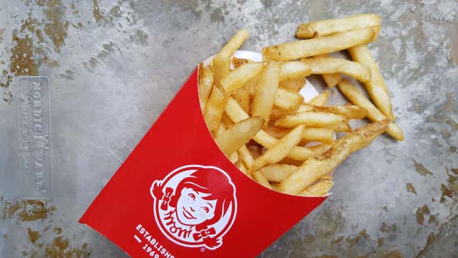 Package of Wendy's new french fries