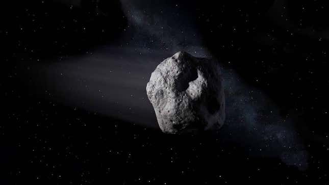 Una ilustración de un asteroide cercano a la Tierra