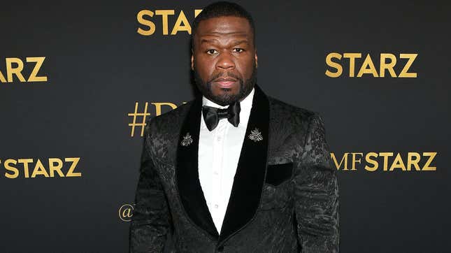 50 Cent attends the BMF world premiere screening and concert at Cellairis Amphitheatre at Lakewood on September 23, 2021 in Atlanta, Georgia.