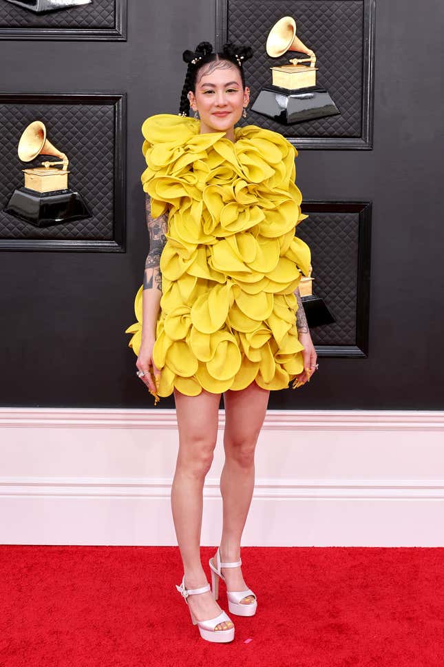 Japanese Breakfast attends the 64th Annual GRAMMY Awards at MGM Grand Garden Arena on April 03, 2022 in Las Vegas, Nevada. (