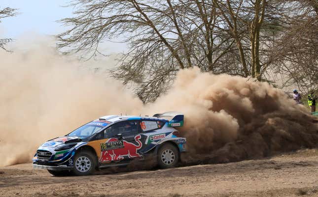 Ford driver Adrien Fourmaux and co-driver Renaud Jamoul in action.