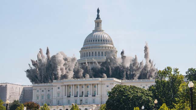 Image for article titled GOP Stalls Government Funding Bill By Detonating 50 Tons Of Explosives Inside Capitol Building