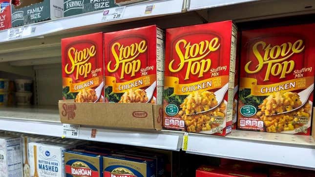 Stove Top Stuffing Mix at grocery store