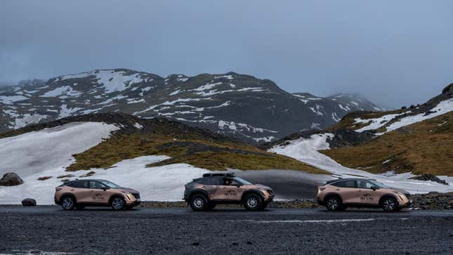 Image for article titled This Nearly Stock Nissan Ariya Is Going on a Pole to Pole Adventure