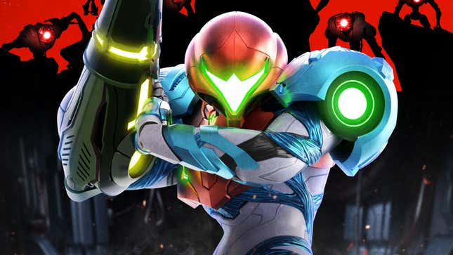 Space bounty hunter Samus Aran poses, ready for action, in an image from the just-announced Metroid Dread.