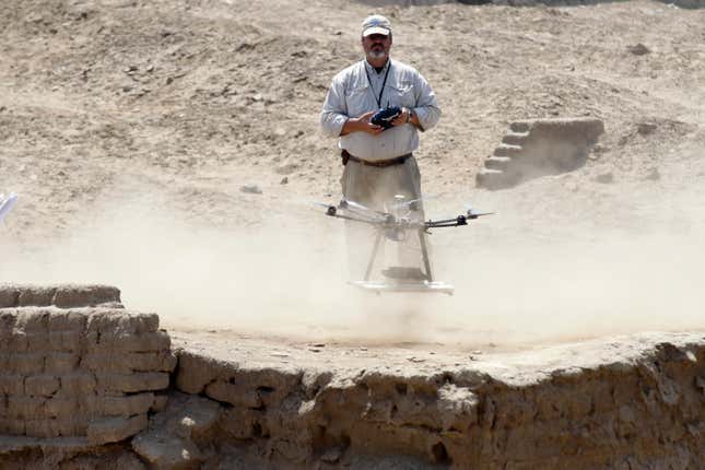 Peruvian archaeologist Luis Jaime Castillo started using drones to explore sites two years ago. Reuters/Mariana Bazo.