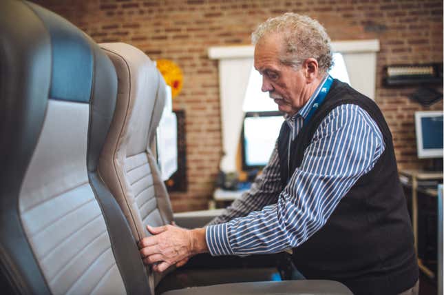 Industrial designer Duncan Copland of Amtrak’s inhouse design department.