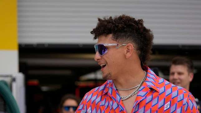 There are currently more important things for Patrick Mahomes to worry about.