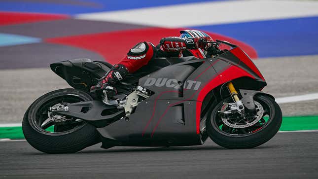 Image for article titled Ducati&#39;s First Electric Motorcycle Is Built For Racing And Looks Damn Good