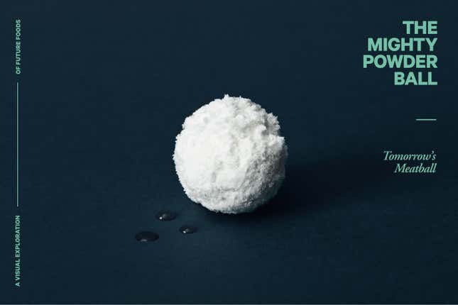 Image for article titled Photos: What your food will look like in 2035, told through meatballs