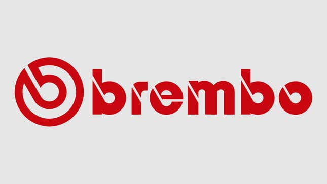 Old Brembo logo on a flat gray background