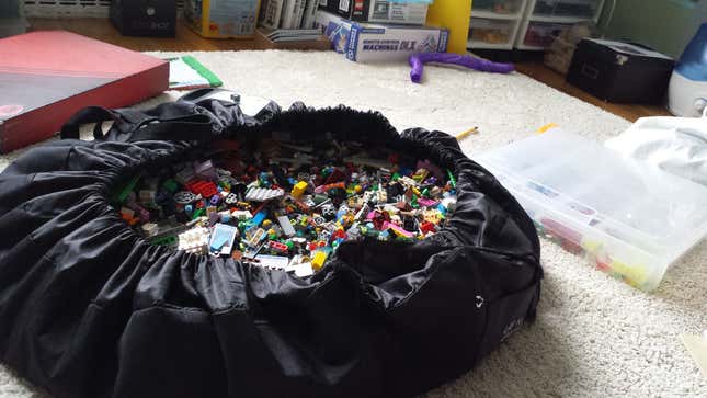 Our family uses the Lay-N-Go to hold bricks for building and before they get sorted away.